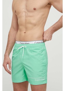 Calvin Klein szorty kąpielowe kolor zielony ze sklepu ANSWEAR.com w kategorii Kąpielówki - zdjęcie 170624134