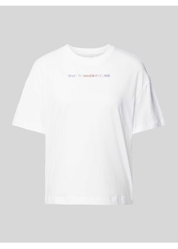 T-shirt z obszyciem z kamieni stras ze sklepu Peek&Cloppenburg  w kategorii Bluzki damskie - zdjęcie 170624310