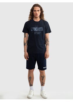 Koszulka męska z błyszczącym nadrukiem granatowa Miles 403 ze sklepu Big Star w kategorii T-shirty męskie - zdjęcie 170625700