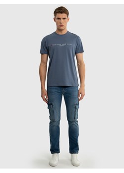 Koszulka męska z nadrukiem z linii Authentic niebieska Oliver 401 ze sklepu Big Star w kategorii T-shirty męskie - zdjęcie 170625712