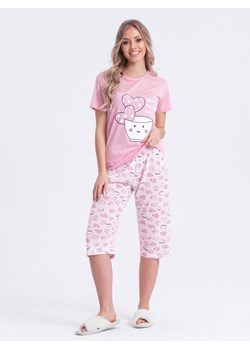 Piżama damska 280ULR - jasnoróżowa ze sklepu Edoti w kategorii Piżamy damskie - zdjęcie 170625751