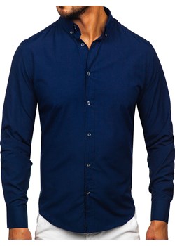 Koszula męska elegancka z długim rękawem granatowa Bolf 5821-1 ze sklepu Denley w kategorii Koszule męskie - zdjęcie 170630300