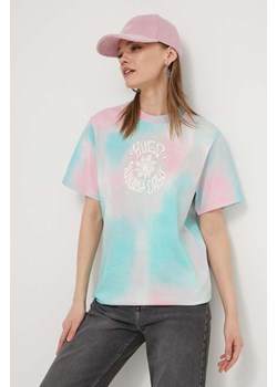 HUGO t-shirt bawełniany damski ze sklepu ANSWEAR.com w kategorii Bluzki damskie - zdjęcie 170632862