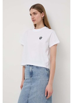 Karl Lagerfeld t-shirt bawełniany damski kolor biały ze sklepu ANSWEAR.com w kategorii Bluzki damskie - zdjęcie 170632882