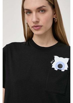 Karl Lagerfeld t-shirt bawełniany x Darcel Disappoints damski kolor czarny ze sklepu ANSWEAR.com w kategorii Bluzki damskie - zdjęcie 170632892