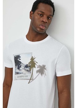 Joop! t-shirt bawełniany Darko męski kolor biały z nadrukiem 3004242710017940 ze sklepu ANSWEAR.com w kategorii T-shirty męskie - zdjęcie 170632912