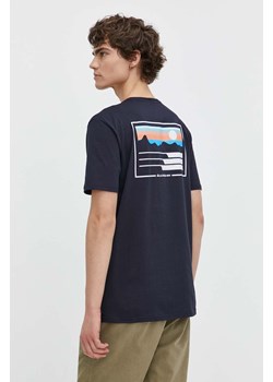 Quiksilver t-shirt bawełniany męski kolor granatowy z nadrukiem ze sklepu ANSWEAR.com w kategorii T-shirty męskie - zdjęcie 170632991