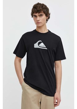 Quiksilver t-shirt bawełniany męski kolor czarny z nadrukiem ze sklepu ANSWEAR.com w kategorii T-shirty męskie - zdjęcie 170633001