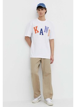 Karl Kani t-shirt bawełniany męski kolor biały z nadrukiem ze sklepu ANSWEAR.com w kategorii T-shirty męskie - zdjęcie 170633093
