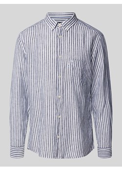 Koszula casualowa z lnu ze wzorem w paski ze sklepu Peek&Cloppenburg  w kategorii Koszule męskie - zdjęcie 170634602