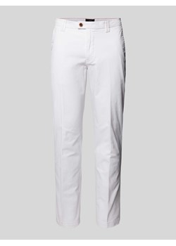 Chinosy o kroju slim fit w kant model ‘WOOD’ ze sklepu Peek&Cloppenburg  w kategorii Spodnie męskie - zdjęcie 170634863