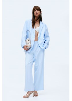 H & M - Spodnie z domieszką lnu - Niebieski ze sklepu H&M w kategorii Spodnie damskie - zdjęcie 170635300