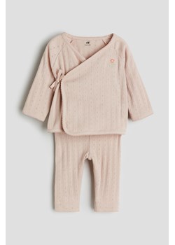 H & M - Kopertowy top i legginsy - Pomarańczowy ze sklepu H&M w kategorii Komplety niemowlęce - zdjęcie 170635333