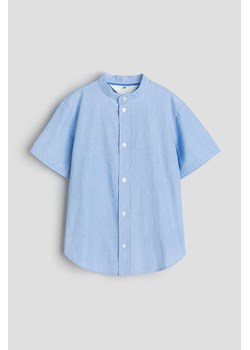 H & M - Bawełniana koszula ze stójką - Niebieski ze sklepu H&M w kategorii Koszule chłopięce - zdjęcie 170635341