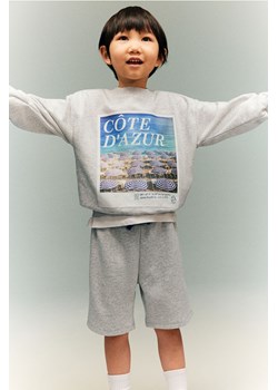 H & M - Komplet 2-częściowy z dzianiny dresowej w nadruki - Szary ze sklepu H&M w kategorii Piżamy dziecięce - zdjęcie 170635361