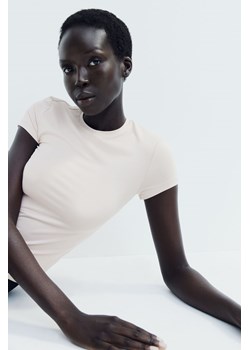 H & M - Dopasowany T-shirt z mikrofibry - Różowy ze sklepu H&M w kategorii Bluzki damskie - zdjęcie 170635431