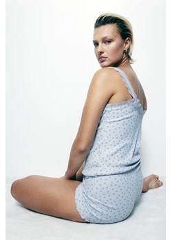 H & M - Piżama z topem i szortami - Niebieski ze sklepu H&M w kategorii Piżamy damskie - zdjęcie 170635711