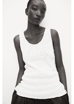 H & M - Dzianinowa koszulka z jedwabiem - Biały ze sklepu H&M w kategorii Bluzki damskie - zdjęcie 170635783