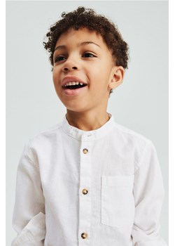 H & M - Koszula z domieszką lnu - Biały ze sklepu H&M w kategorii Koszule chłopięce - zdjęcie 170635940