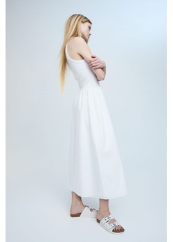 H & M - Dżersejowa sukienka z popelinowym dołem - Biały ze sklepu H&M w kategorii Sukienki - zdjęcie 170636040