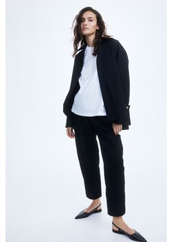 H & M - MAMA Spodnie z domieszką lnu - Czarny ze sklepu H&M w kategorii Spodnie ciążowe - zdjęcie 170636072