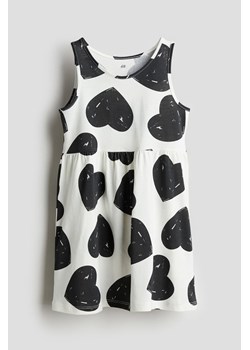 H & M - Bawełniana sukienka we wzory - Biały ze sklepu H&M w kategorii Sukienki dziewczęce - zdjęcie 170636133