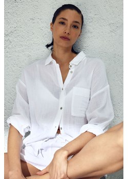 H & M - Piżama z koszulą i szortami - Biały ze sklepu H&M w kategorii Piżamy damskie - zdjęcie 170636371