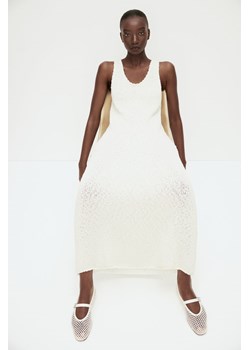 H & M - Dzianinowa sukienka z jedwabiem - Biały ze sklepu H&M w kategorii Sukienki - zdjęcie 170636393