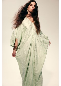 H & M - Tunikowa sukienka z żakardowej tkaniny - Zielony ze sklepu H&M w kategorii Sukienki - zdjęcie 170636433