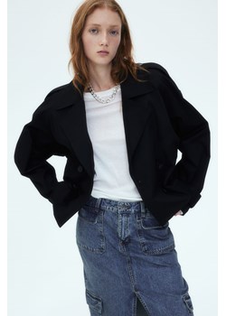 H & M - Krótka kurtka bosmanka z diagonalu - Czarny ze sklepu H&M w kategorii Kurtki damskie - zdjęcie 170636442