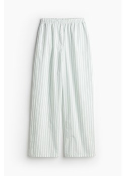 H & M - Spodnie piżamowe z diagonalu - Turkusowy ze sklepu H&M w kategorii Piżamy damskie - zdjęcie 170636503