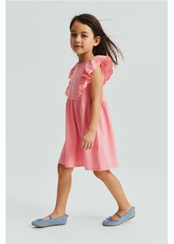 H & M - Dżersejowa sukienka z falbanami - Różowy ze sklepu H&M w kategorii Sukienki dziewczęce - zdjęcie 170636524