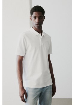 H & M - Top polo z piki Regular Fit - Biały ze sklepu H&M w kategorii T-shirty męskie - zdjęcie 170636630