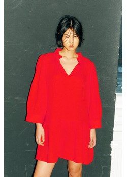 H & M - Bawełniana sukienka ze sznurkiem - Czerwony ze sklepu H&M w kategorii Sukienki - zdjęcie 170636642