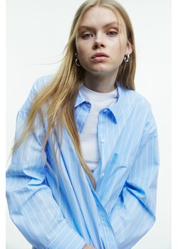 H & M - Bawełniana koszula oversize - Niebieski ze sklepu H&M w kategorii Koszule damskie - zdjęcie 170636713