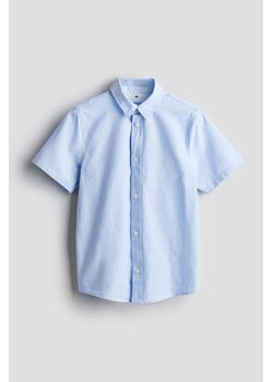 H & M - Bawełniana koszula z krótkim rękawem - Niebieski ze sklepu H&M w kategorii Koszule chłopięce - zdjęcie 170636782