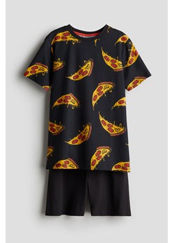 H & M - Piżama z bawełnianego dżerseju - Czarny ze sklepu H&M w kategorii Piżamy dziecięce - zdjęcie 170636830