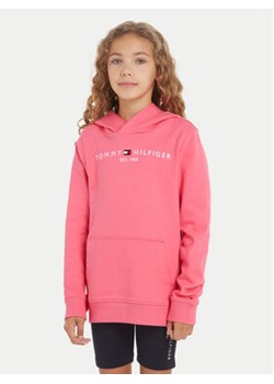 Tommy Hilfiger Bluza Essential KS0KS00205 Różowy Regular Fit ze sklepu MODIVO w kategorii Bluzy dziewczęce - zdjęcie 170641224