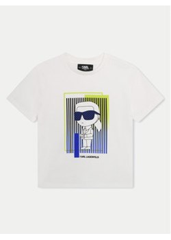 Karl Lagerfeld Kids T-Shirt Z30041 S Biały Regular Fit ze sklepu MODIVO w kategorii T-shirty chłopięce - zdjęcie 170641250