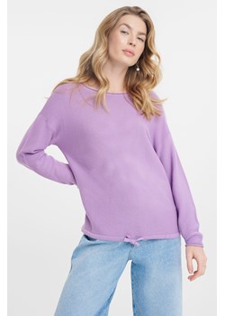 Sweter damski w strukturę fioletowy ze sklepu 5.10.15 w kategorii Swetry damskie - zdjęcie 170641871