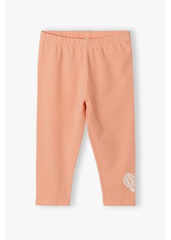 Pomarańczowe legginsy dziewczęce 3/4 ze sklepu 5.10.15 w kategorii Spodnie dziewczęce - zdjęcie 170641944