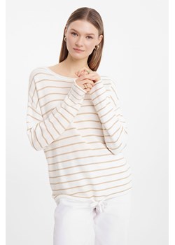 Sweter damski w strukturę ecru ze sklepu 5.10.15 w kategorii Swetry damskie - zdjęcie 170642010