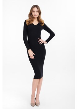 Sukienka dzianinowa slim fit czarna ze sklepu 5.10.15 w kategorii Sukienki - zdjęcie 170642141