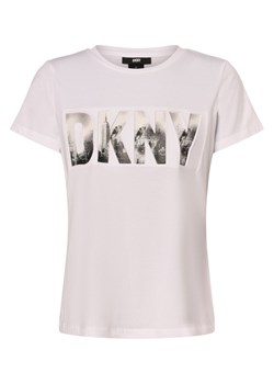 DKNY Koszulka damska Kobiety Bawełna biały nadruk ze sklepu vangraaf w kategorii Bluzki damskie - zdjęcie 170642491