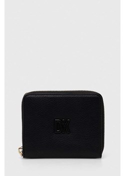Dkny portfel skórzany damski kolor czarny R411KB98 ze sklepu ANSWEAR.com w kategorii Portfele damskie - zdjęcie 170644834