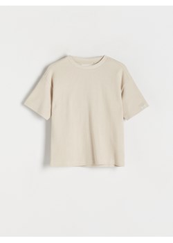 Reserved - T-shirt oversize - beżowy ze sklepu Reserved w kategorii T-shirty chłopięce - zdjęcie 170645174