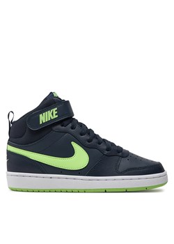 Sneakersy Nike Court Borough Mid 2 (GS) CD7782 403 Granatowy ze sklepu eobuwie.pl w kategorii Buty sportowe dziecięce - zdjęcie 170647190