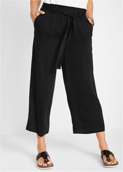 Spodnie culotte z lejącej wiskozy z wiązanym paskiem ze sklepu bonprix w kategorii Spodnie damskie - zdjęcie 170647571