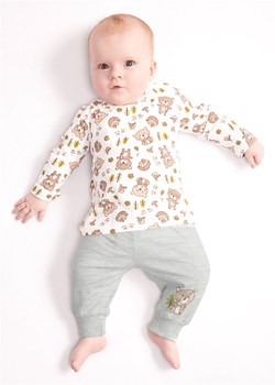 Spodnie niemowlęce z dżerseju (2 pary), bawełna organiczna ze sklepu bonprix w kategorii Spodnie i półśpiochy - zdjęcie 170648014