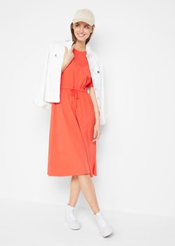 Sukienka midi z bawełny z przeszyciem cienkimi gumkami i kieszeniami ze sklepu bonprix w kategorii Sukienki - zdjęcie 170648490
